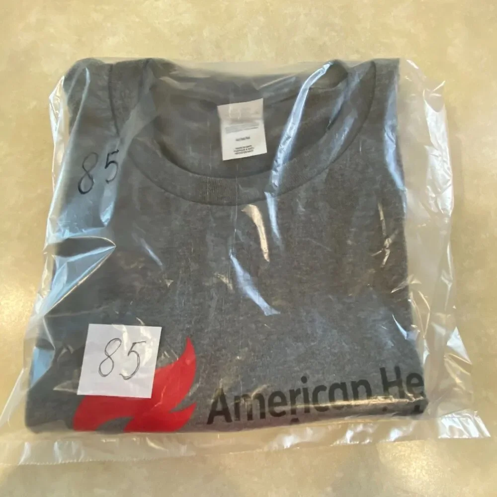 American Heart Association Graphic T Shirt Mens Medium Gray 100 Years Tee